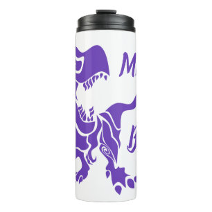 Lila Trex zum Boss Dino Thermosbecher