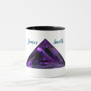 Lila Triangle Amethyst Kaffeemaschine Tasse mit Ih