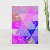 Lila Triangle Geometric Pearl Happy Anniversary Dankeskarte (Rückseite)