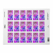 Lila Triangle Geometric Pearl Modern Boho Chic Adressaufkleber (Vorne)