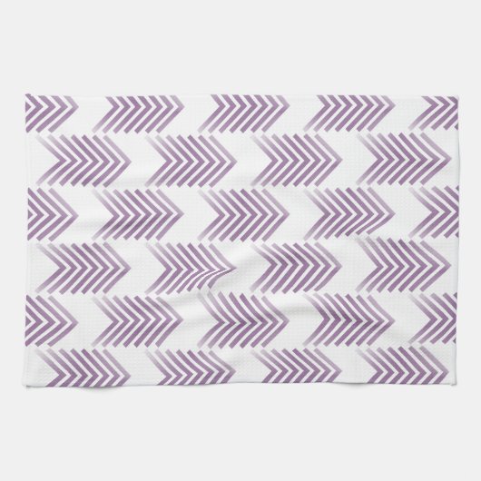 Lila Tribal Arrow-Muster Geschirrtuch (Horizontal)