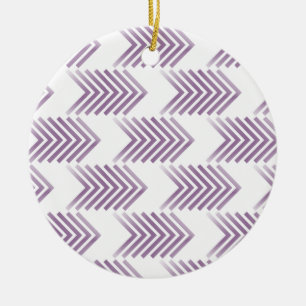 Lila Tribal Arrow-Muster Keramikornament