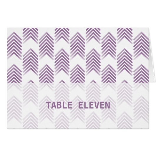 Lila Tribal Arrows Tischnummer Card (Vorderseite (Horizontal))