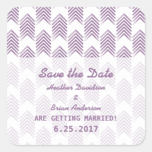 Lila Tribal-Pfeile Save the Date Sticker