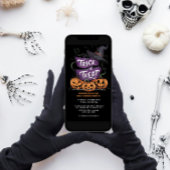 Lila Trick oder Behandlung Spooktacular Halloween- Einladung