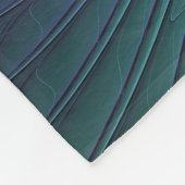 Lila trifft Türkis Modernes abstraktes Fraktal Kun Fleecedecke (Ecke)