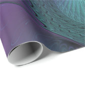 Lila trifft Türkis Modernes abstraktes Fraktal Kun Geschenkpapier (Rolleneckpunkt)