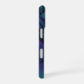 Lila trifft Türkis Modernes abstraktes Fraktal Kun iPhone 16 Hülle (Rechte Seite)