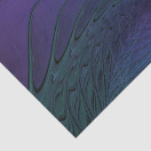 Lila trifft Türkis Modernes abstraktes Fraktal Kun Seidenpapier (Detail)