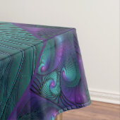 Lila trifft Türkis Modernes abstraktes Fraktal Kun Tischdecke (Beispiel)