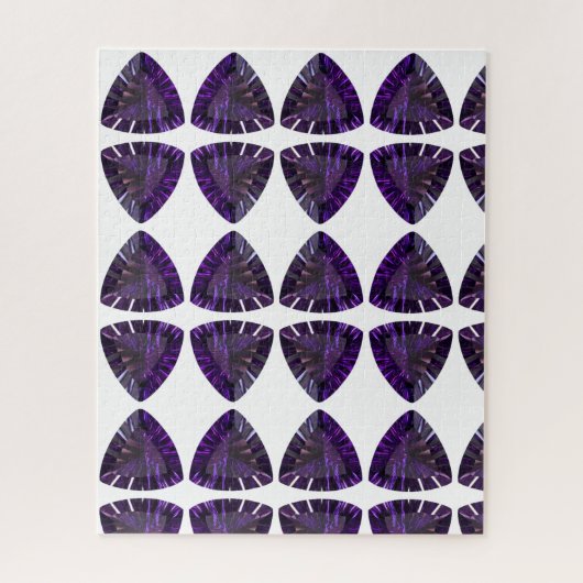 Lila Trillion Amethyst Gemstone Puzzle (Vertikal)