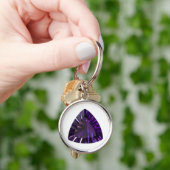 Lila Trillion Amethyst Gemstone Schlüsselanhänger (Hand)
