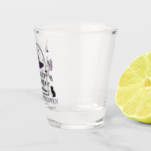 Lila Trinkhexen Halloween Schnapsglas (Rechts)