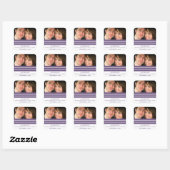 Lila Triple Strip Save the Date Stickers (Blatt)