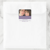 Lila Triple Strip Save the Date Stickers (Tasche)
