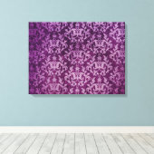 Lila Triptychdruck von Damask botanic & herzen Leinwanddruck (Insitu (Holzboden))