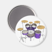 Lila Trommelkit: Magnet (Vorderseite/Rückseite)
