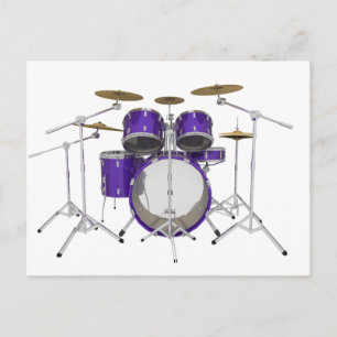 Lila Trommelkit: Postkarte