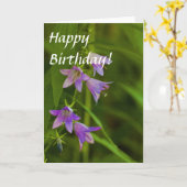 Lila Trompete-Wildblumen Karte (Gelbe Blume)