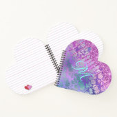 Lila Tropfen Glitzer Monogram iPad Smart Cover Notizblock (Innenseite)