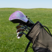 Lila Tropfen Glitzer, Monogramm, Golf Head Cover Golf Headcover (In SItu)
