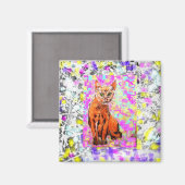 lila Tropfen Magnet (Vorderseite/Rückseite)