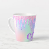 Lila Tropfen monogramm Milchtasse (Linke Ecke)