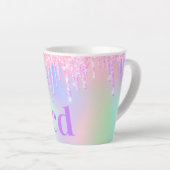 Lila Tropfen monogramm Milchtasse (Rechte Ecke)