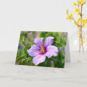 Lila Tropische Blume Florentiner Art Karte (Gelbe Blume)