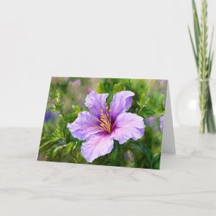 Lila Tropische Blume Florentiner Art Karte