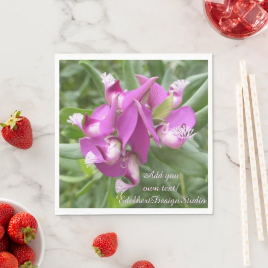 Lila tropische Blume Papier Napkins Serviette (Beispiel)