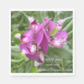 Lila tropische Blume Papier Napkins Serviette (Vorderseite)