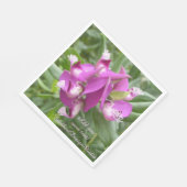 Lila tropische Blume Papier Napkins Serviette (Ecke)