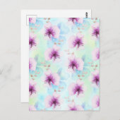 Lila tropische Blume Postkarte (Vorne/Hinten)