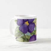 Lila tropische Blumen-Malerei - multi Kaffeetasse (Vorderseite Links)