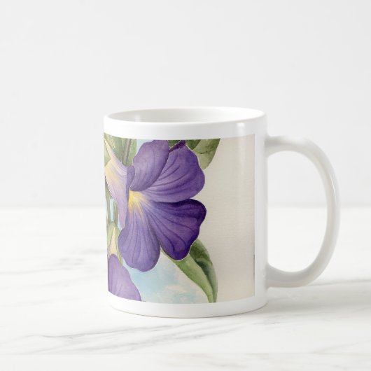 Lila tropische Blumen-Malerei - multi Kaffeetasse (Rechts)