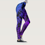 Lila tropische Palmen-Blätter mit modernem Chic Leggings<br><div class="desc">Seien Sie ein Trendsetter in diesen super atemberaubenden grafischen Leggings eines lila blauen ombre tropischen Palmen Blätter Muster auf einem schwarzen Hintergrund. Trainieren Sie, führen Sie Aufträge aus, oder hängen Sie einfach in diesen super atemberaubenden Leggings, die sicher sind, eine Mode-Statement zu machen, wo immer Sie hingehen. Fügen Sie ein...</div>