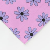 Lila tropischer Blütensommer Fleecedecke (Ecke)