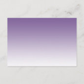 Lila tropischer Palm Tree Beach Hochzeitsfeier Emp Begleitkarte (Rückseite)