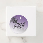 Lila tropischer Palmenbaumstrand Danke für Ihre Ho Geschenkanhänger (Beispiel)