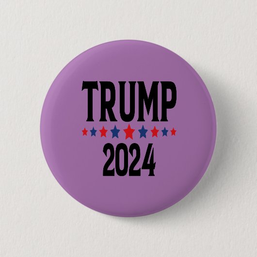 Lila Trump-Button 2024 Button (Vorderseite)