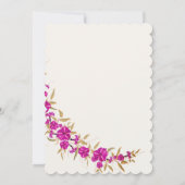 Lila Trumpet Blumengarten Hochzeitsempfang Einladung (Rückseite)