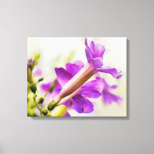 Lila Trumpf Blume Wasserfarben Leinwand