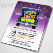 Lila Trunk- oder Leckerei-Fernverkehrsveranstaltun Flyer