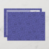 Lila Tudor Gardens Damask Postkarte (Vorne/Hinten)