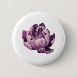 Lila Tulip-Aquarellbilder Button