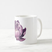Lila Tulip-Aquarellbilder Kaffeetasse (VorderseiteRechts)