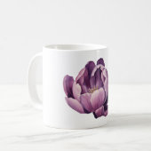 Lila Tulip-Aquarellbilder Kaffeetasse (Vorderseite Links)