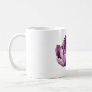 Lila Tulip-Aquarellbilder Kaffeetasse