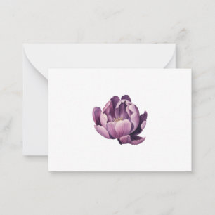 Lila Tulip-Aquarellbilder Mitteilungskarte